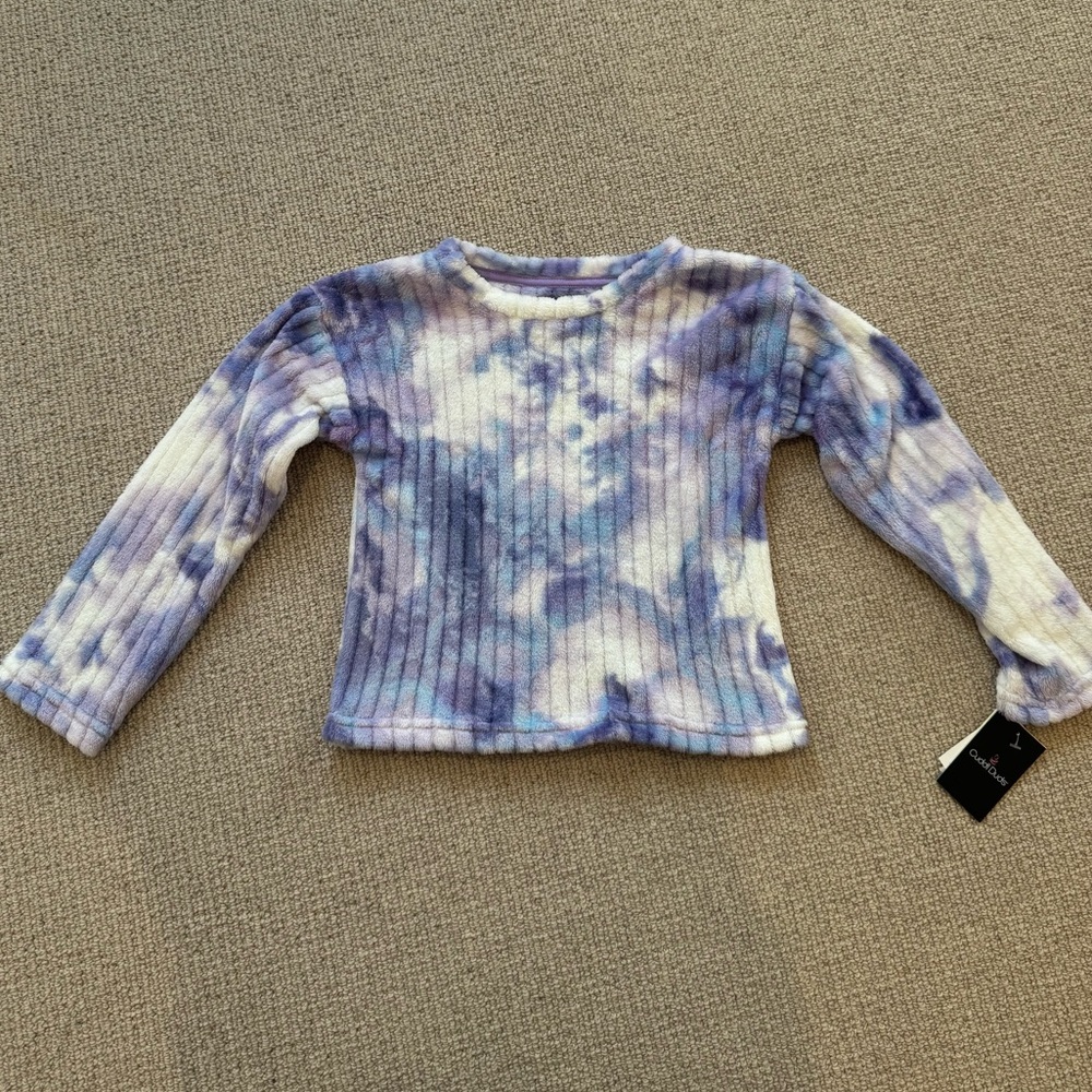 Cuddl Duds Purple and White Tie-Dye Pajamas